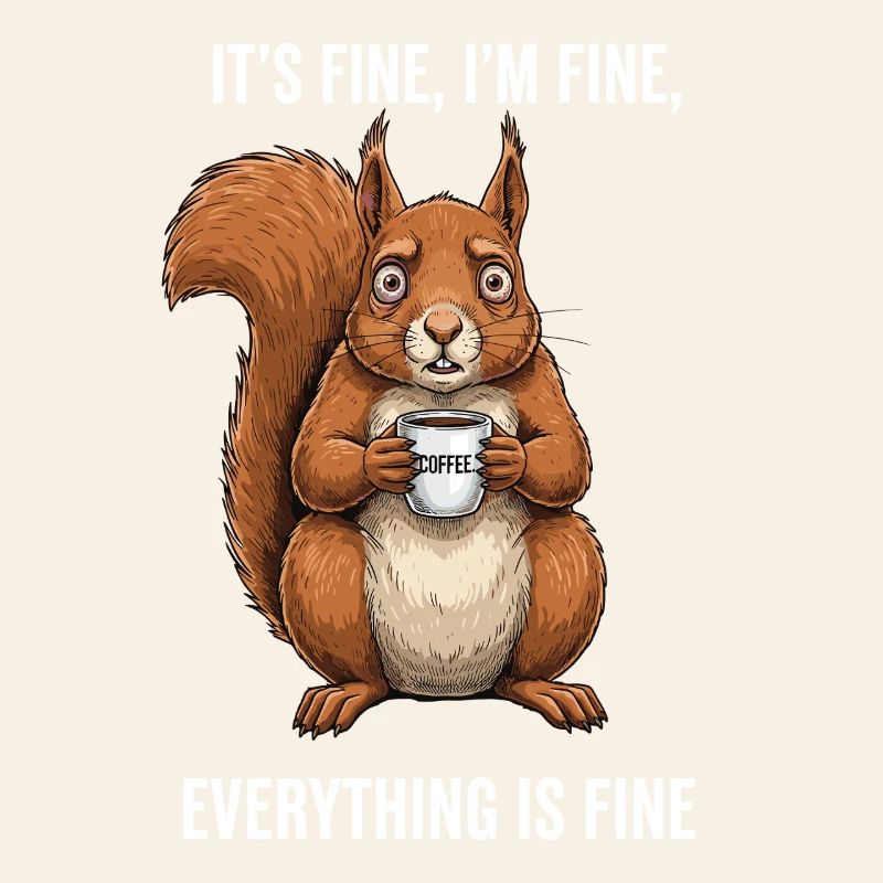 its fine im fine coffee squirrel