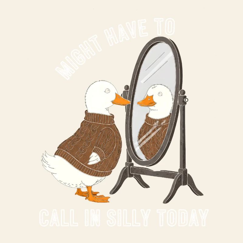 Motif du pull miroir de canard