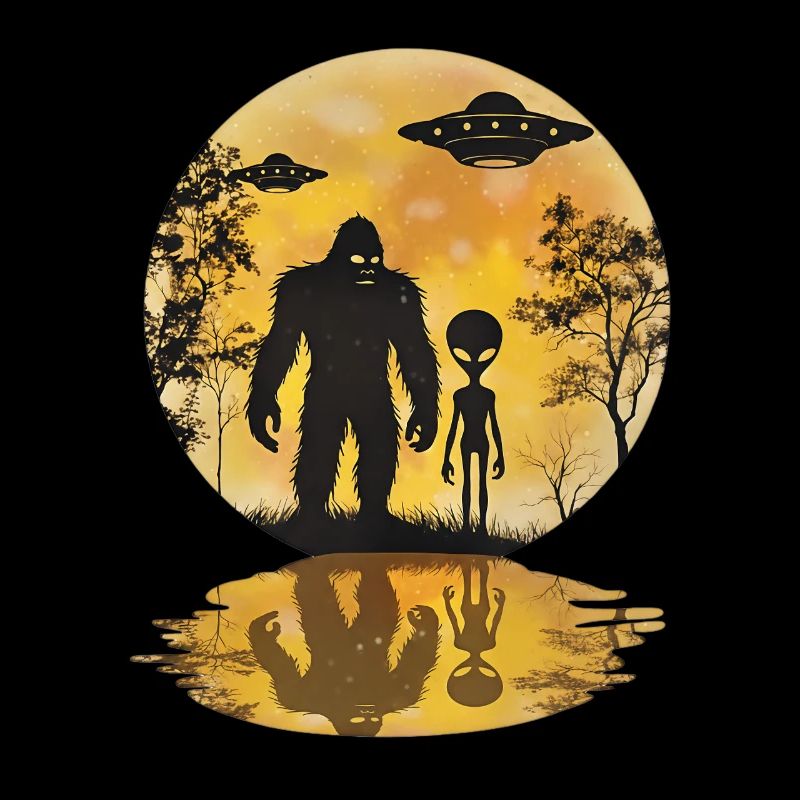 Alien Bigfoot UFO Sasquatch Believers Spaceship