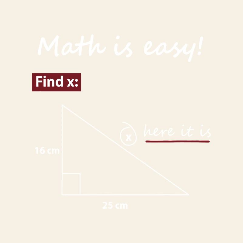 Trouver X Triangle Math Art