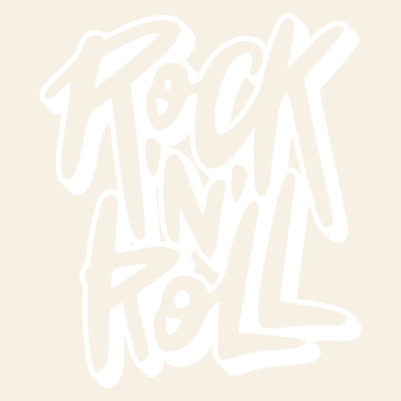 Rock 'N' Roll Graffiti Text