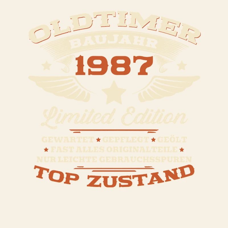 39. Geburtstag Geschenk Mann Oldtimer Baujahr 1987