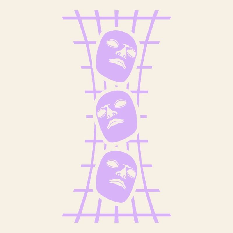 Masks Grid Abstract Art