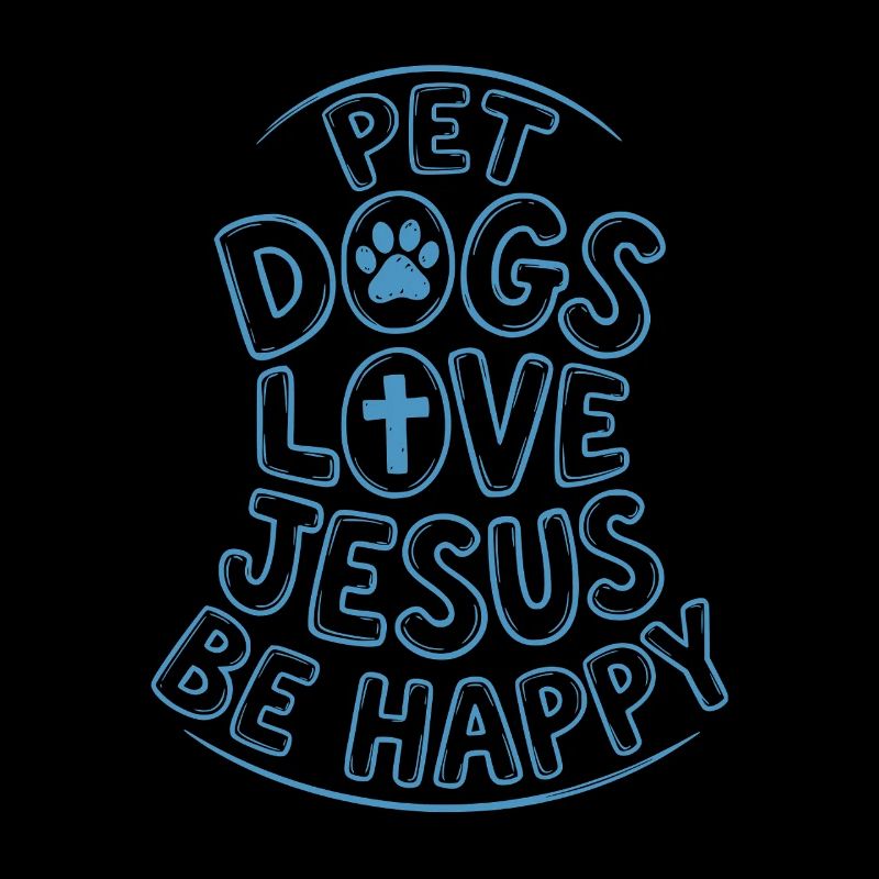 Les chiens de compagnie aiment Jésus Sois heureux