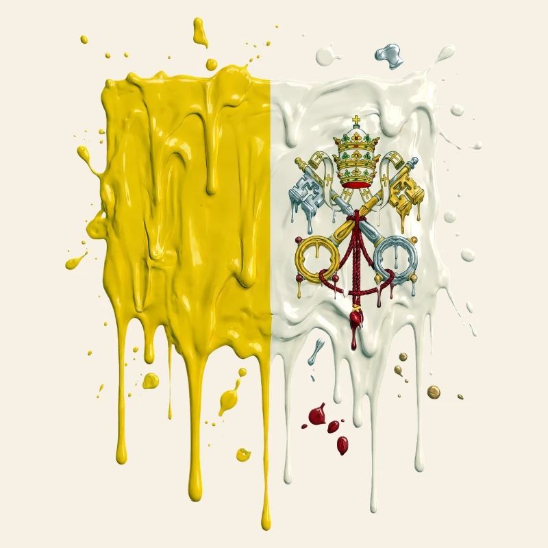 Vatican's yellow and white color split