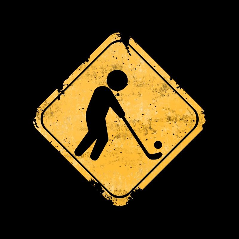 Rustik Sign Hockey Silhouette