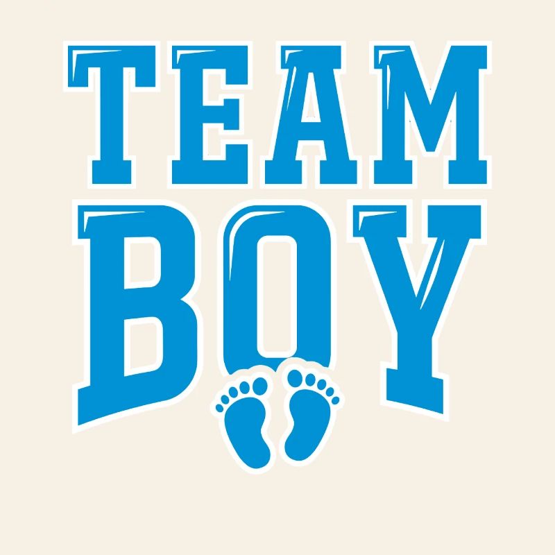 TEAM BOY Typography with Footprints