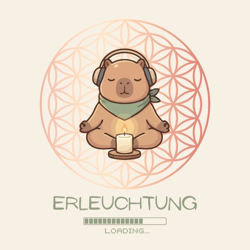 Enlightenment loading – Funny Capybara Yoga Gift