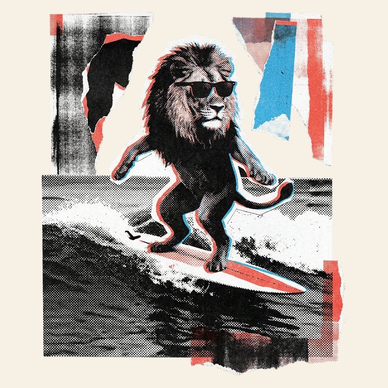 Surfer Lion