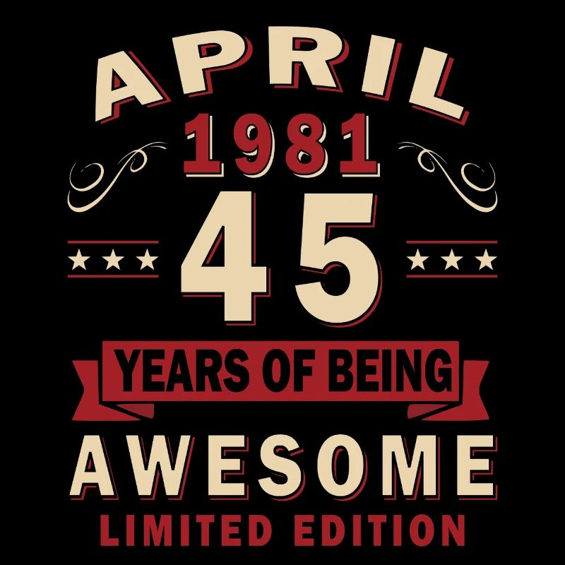 April 1981 Retro April 1981 Birthday Gift