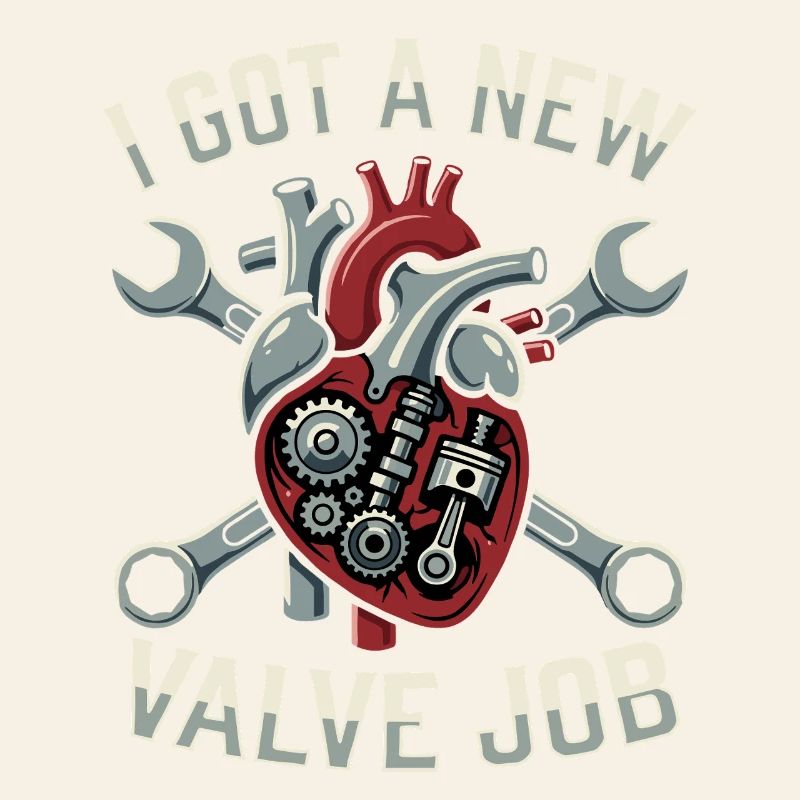 Anatomisches Herz Ventil Humor Motiv