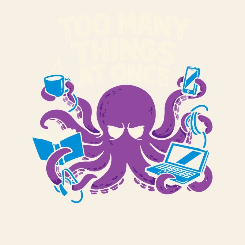 Funny Octopus Overstimulated