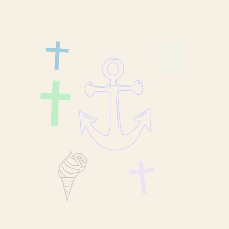  Anker Kreuz Eis maritim