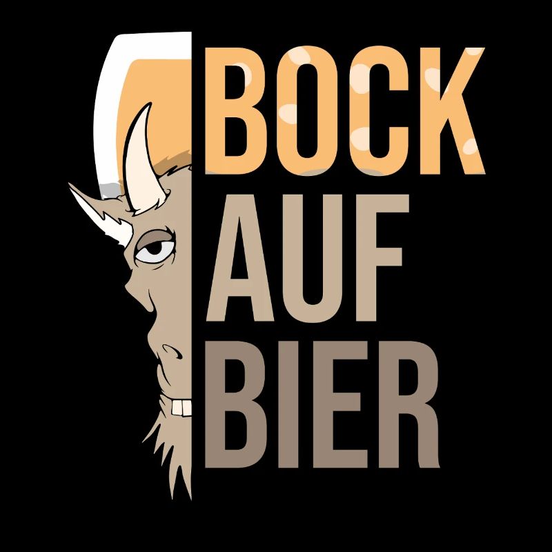 Bock auf Bier Biertrinker Ziege