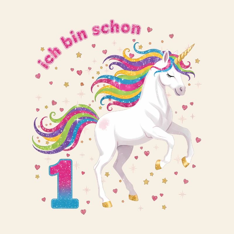 1. Geburtstag Einhorn Mädchen Ich bin schon 1