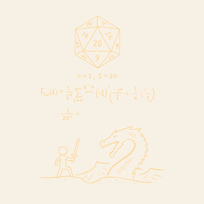 D20 Dice Probability Shirt RPG Nerd Math Fantasy 
