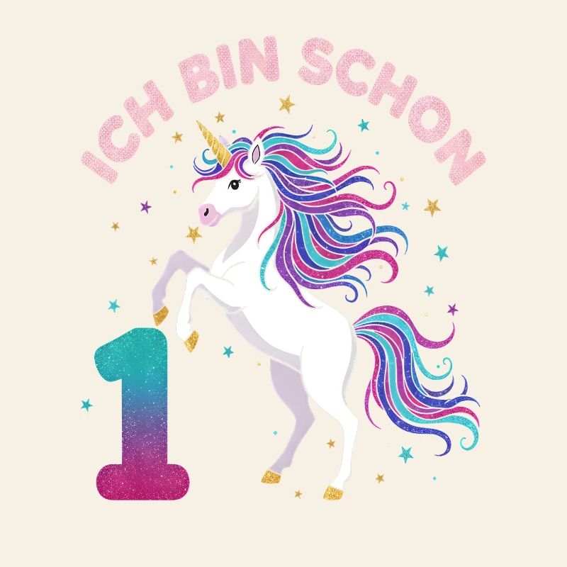 1. Geburtstag Einhorn Mädchen Ich bin schon 1