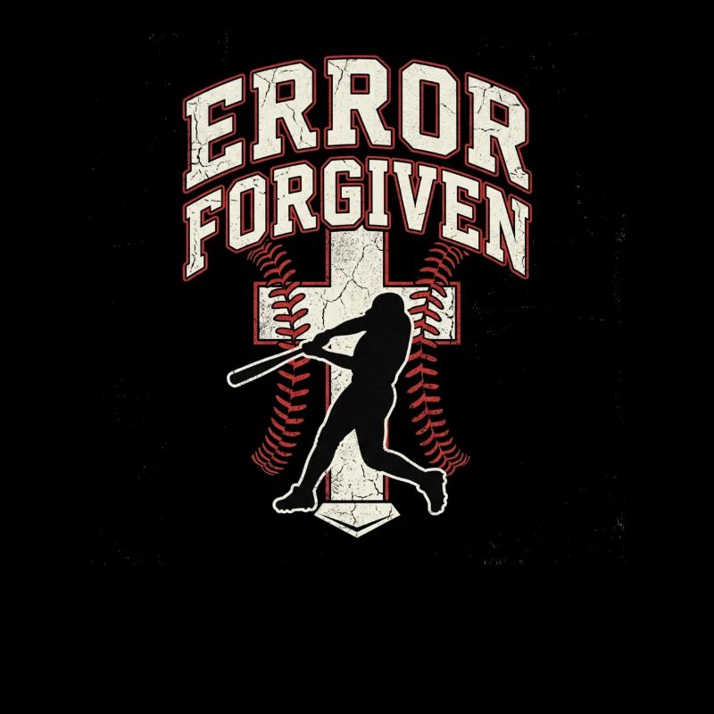 Error Forgiven Christlicher Baseball Glaube Jesus