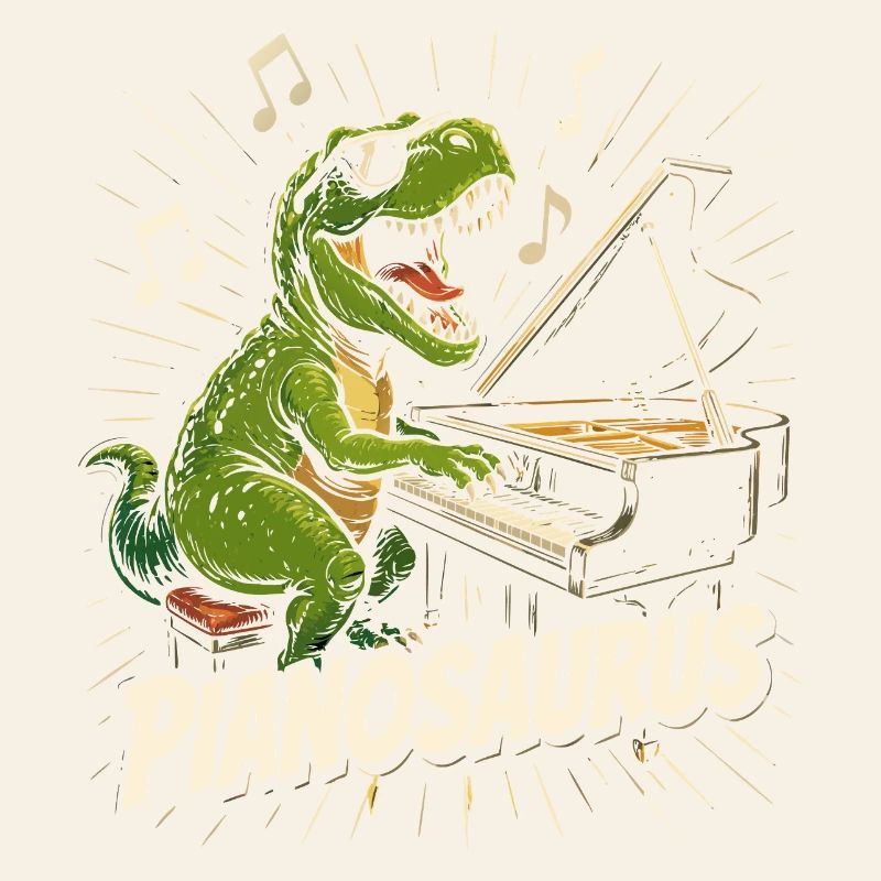 Spaßiger Pianist-Dinosaurier