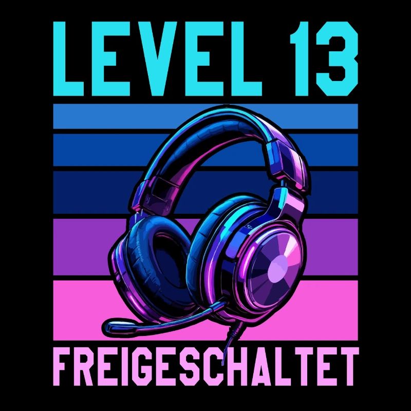 13. Geburtstag Junge Mädchen Gaming Level 13 Jahre