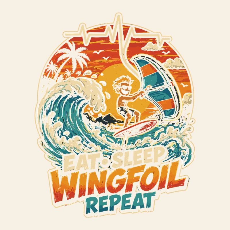 Coucher de soleil Wingfoil Wave Rider