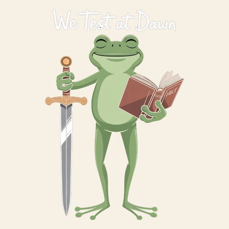 Grenouille de Test de l’Aube : Épée & Livre
