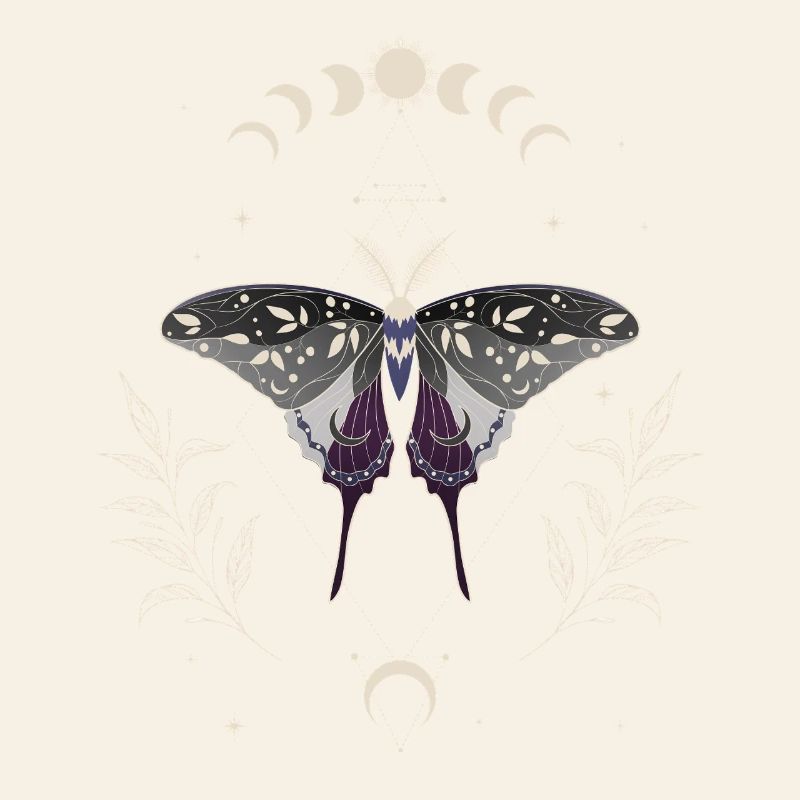Asexual Luna Moth LGBT Pride Flag