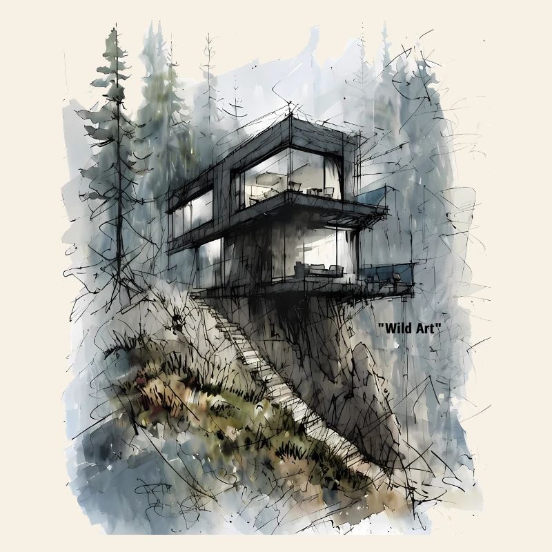 Waldglashütte auf der Klippe