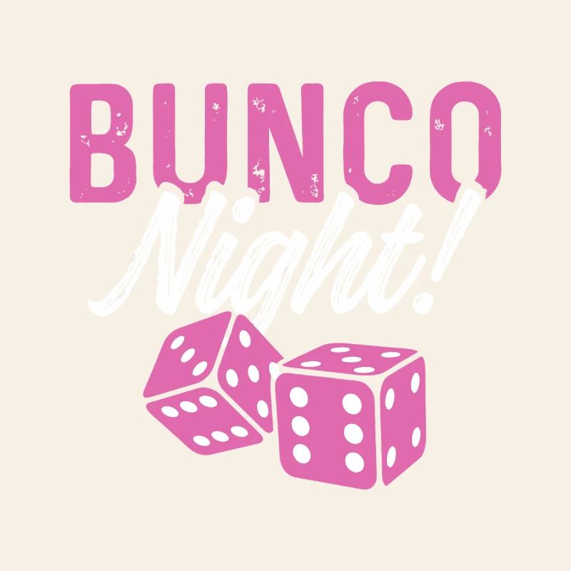 Bunco Night Dice in Pink Retro