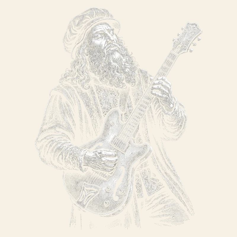 Leonardo Da Vinci joue de la guitare