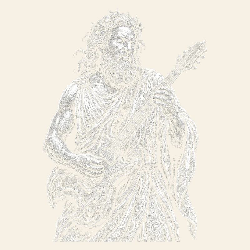 Poséidon joue de la guitare