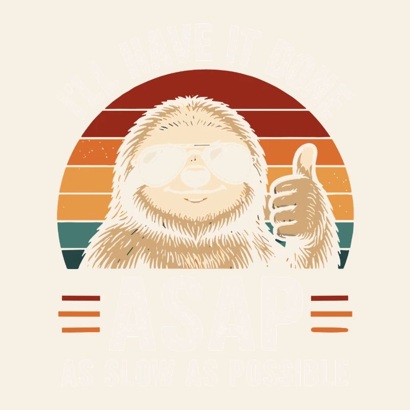 Aussi lent que possible Sloth Retro