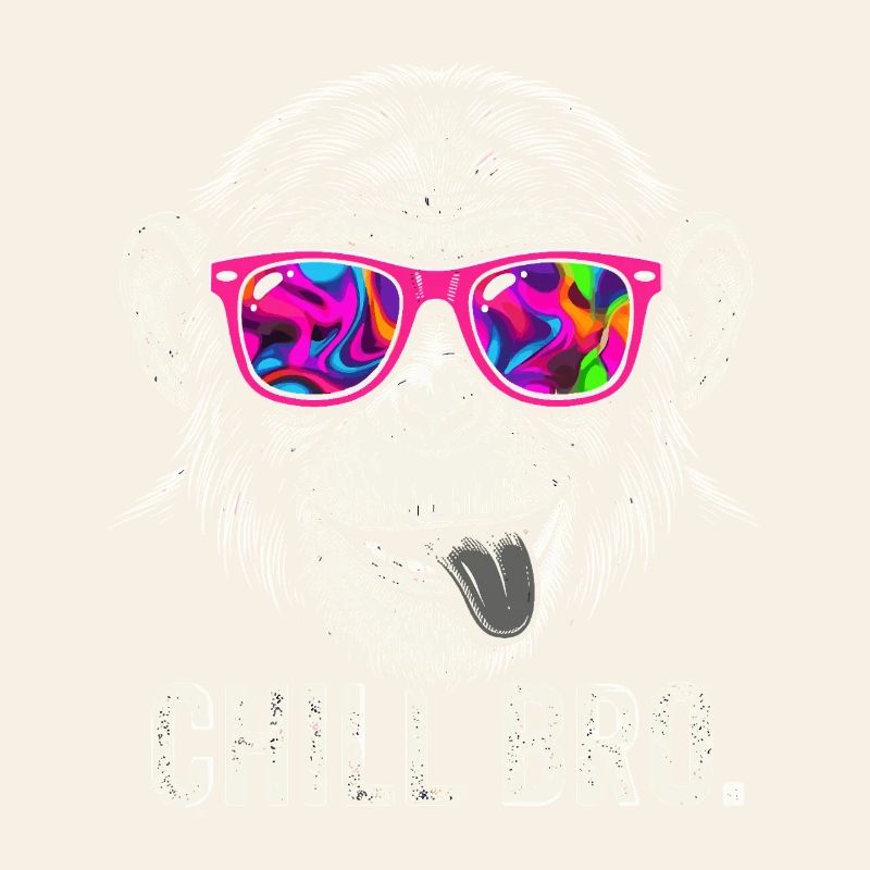 Vibrant Monkey with Neon Sunglasses