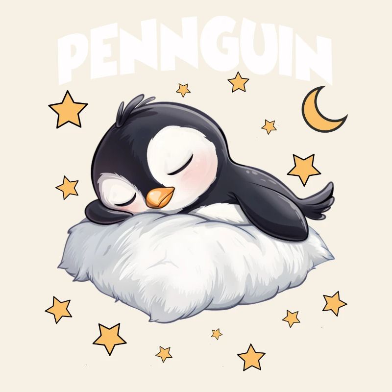 Pennguin Pinguin Pyjama müde Morgenmuffel Langschl