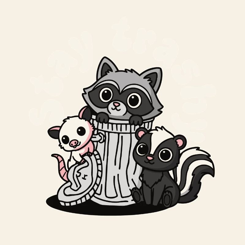 Reste Raton laveur Opossum Skunk