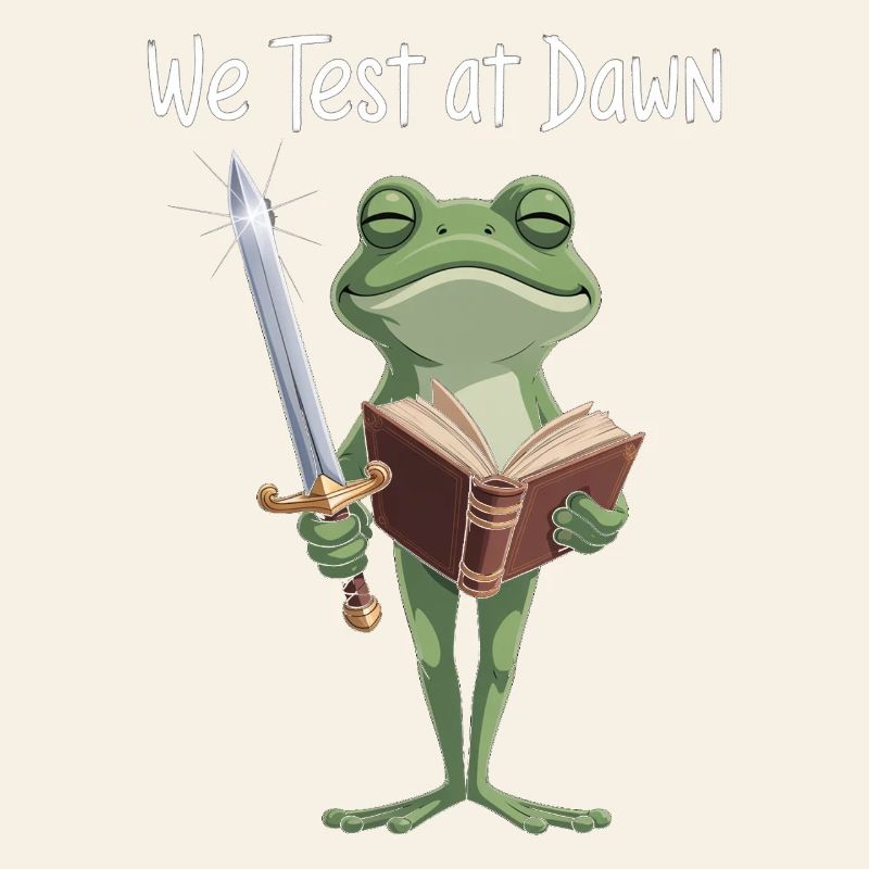 Frog Knight Reading at Dawn