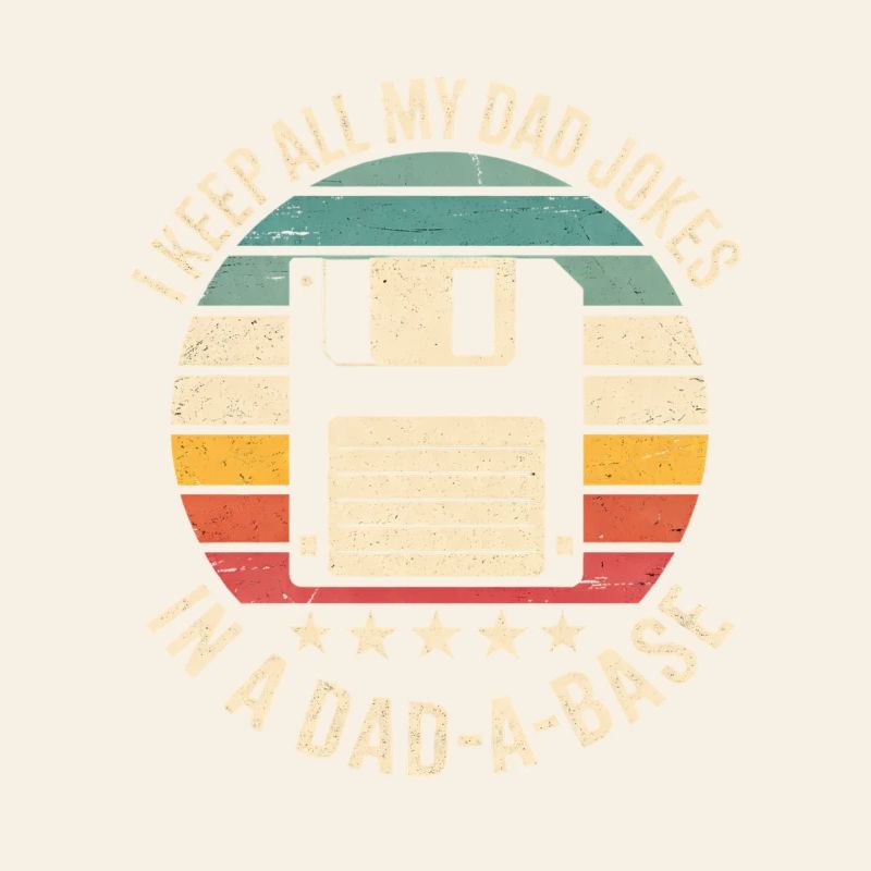 Retro Diskette Humor Dad Witze Database Datenbank