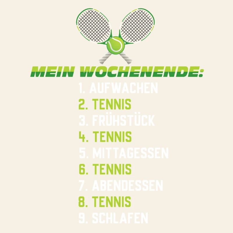 Tennis Wochenendplan – Lustiger Zeitplan