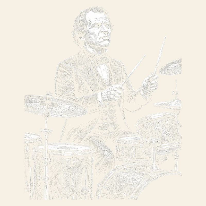Andrew Johnson joue de la batterie
