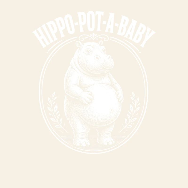 Schwangere Mutter Nilpferd-Topf-ein-Baby Nilpferd 