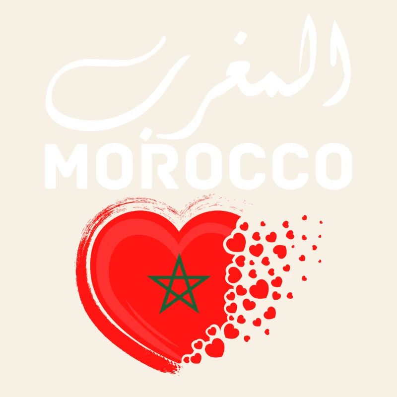 Morocco Graphic Funny Morocco Nation Flag Morocco