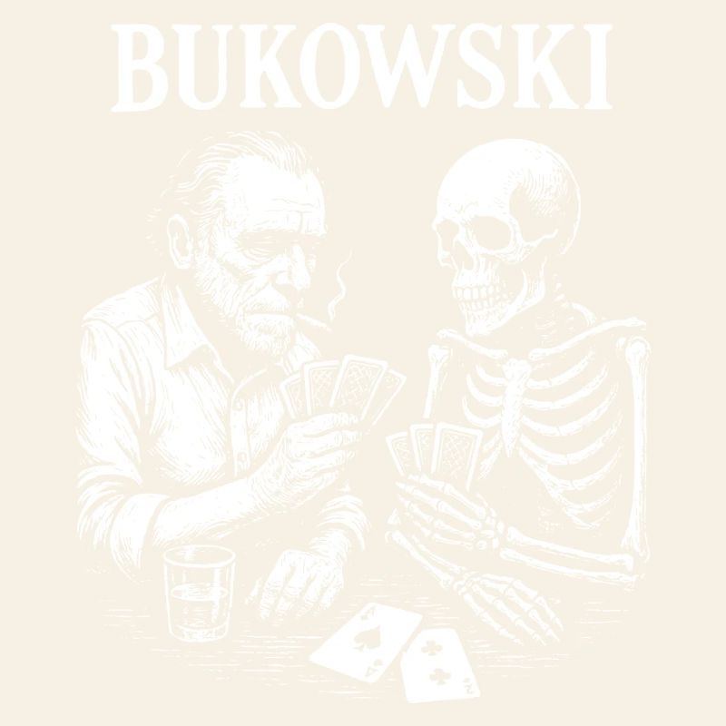 Bukowski spielt Karten mit Skeleton
