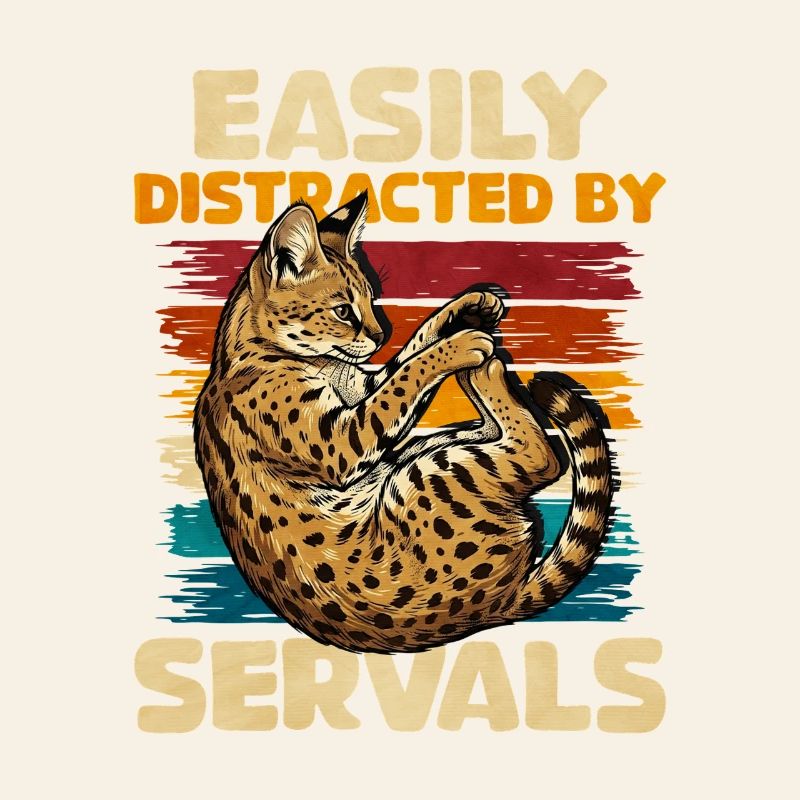 Facilement distrait par les servals