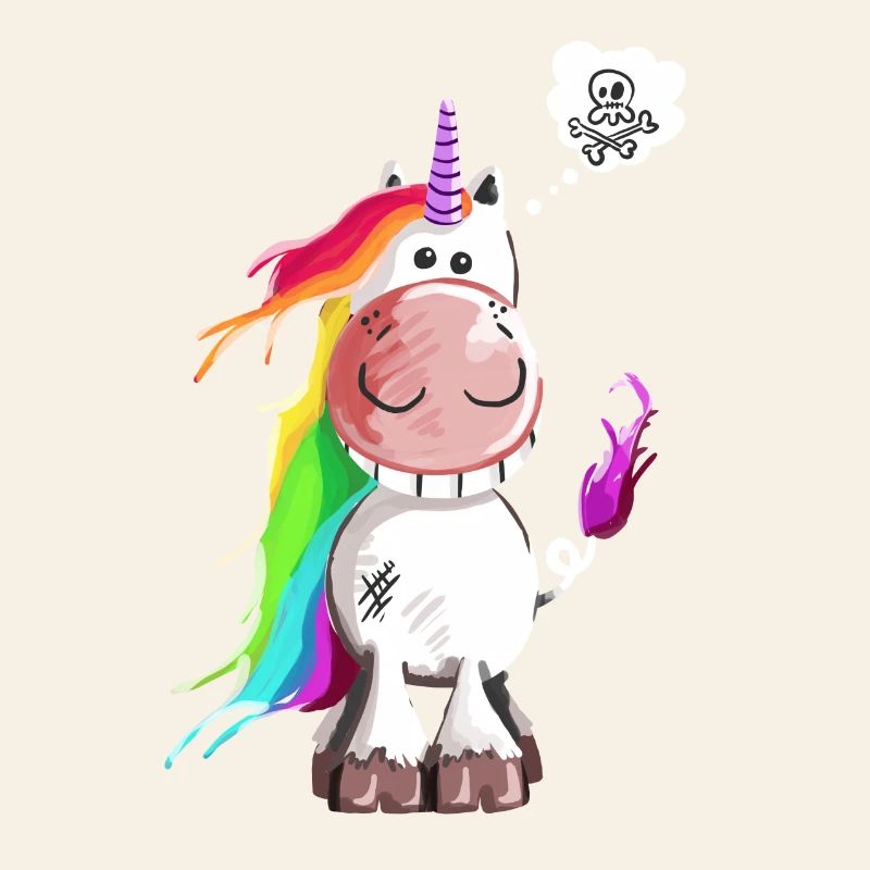 Einhorn grinst sich ein ab