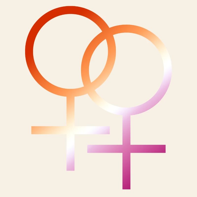 conception de t-shirt coloré symbole lesbienne lgbt