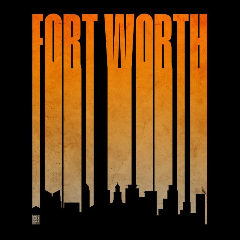 Pente de la silhouette de Fort Worth