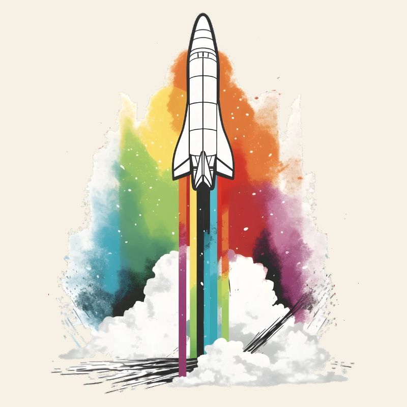 Fusée arc-en-ciel