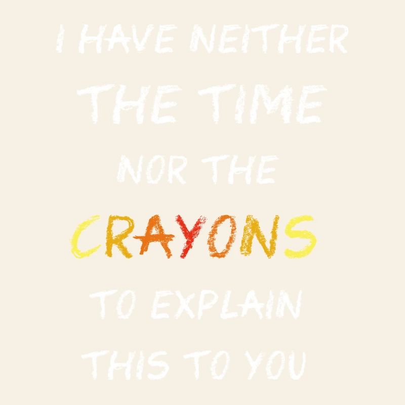 Pas les crayons de couleur