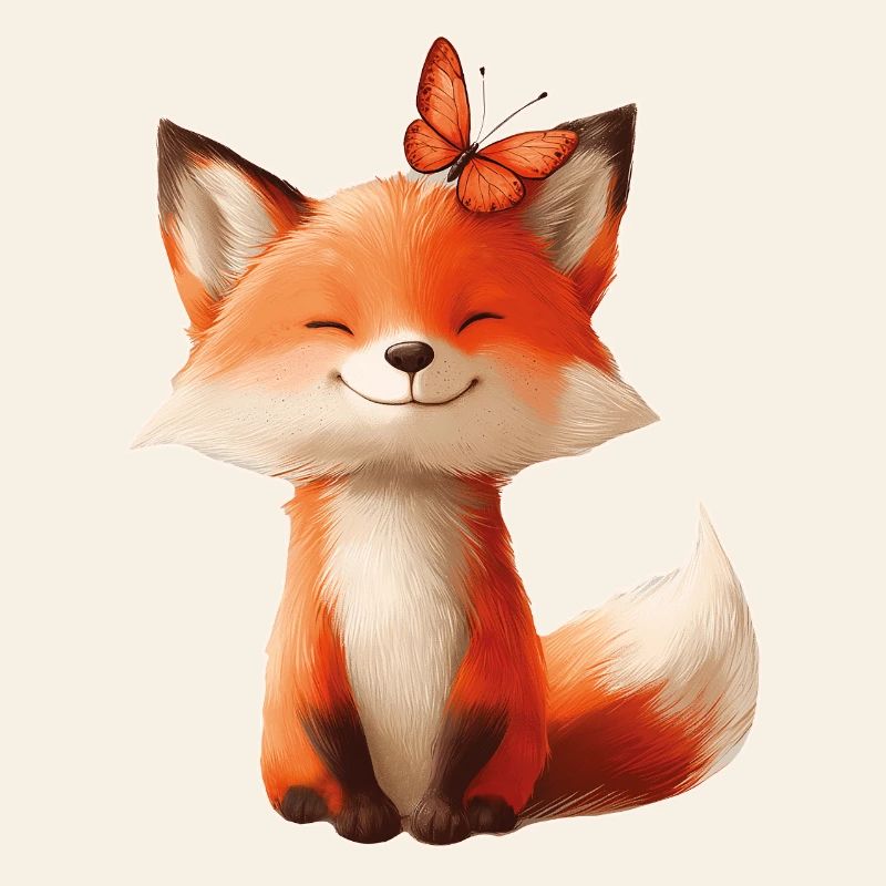 Fox with Butterfly