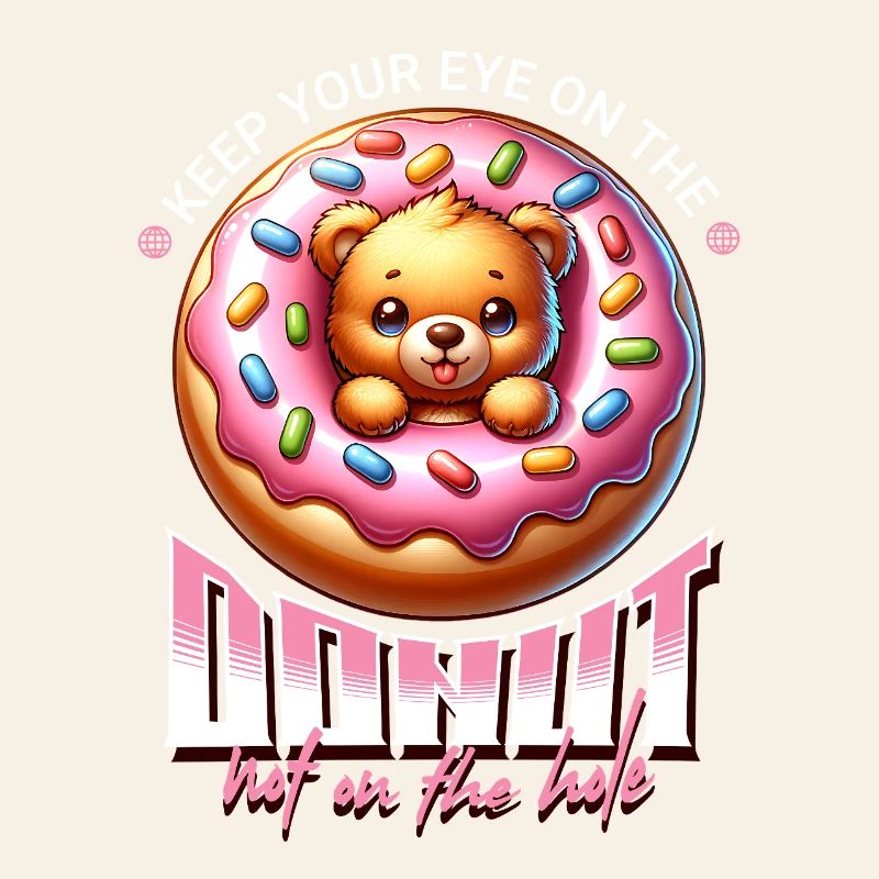 Donut bear motif with icing